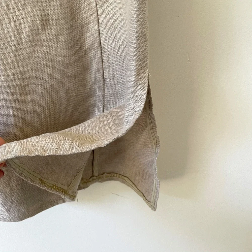 Vintage Lord & Taylor Linen Vest Sz 4 Minimalist Capsule Quiet Luxury Neutral